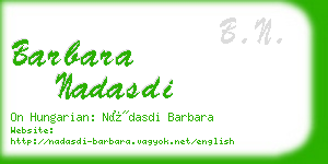 barbara nadasdi business card